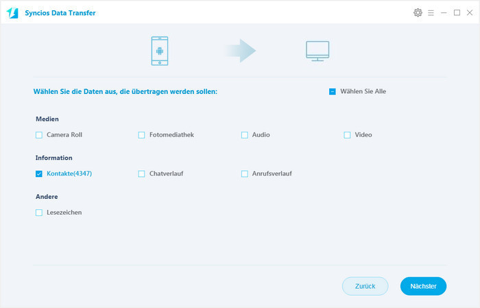 Vivo-Dateien auf das Computer sichern