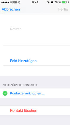 iPhone Kontakt löschen