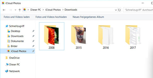 fotos von icloud auf den PC herunterladen