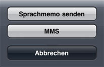 Sprachmemos per E-Mail/Nachrichten schicken