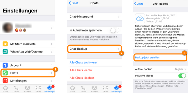 iphone whatsapp mit icloud sichern