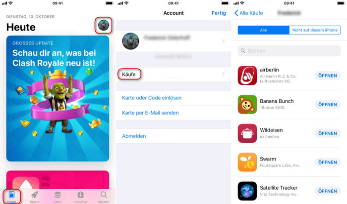 Unbekannte Apps nachsuchen