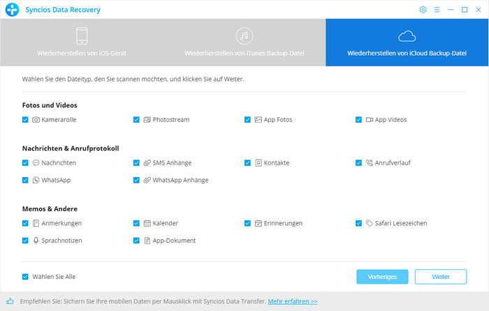 select files to download