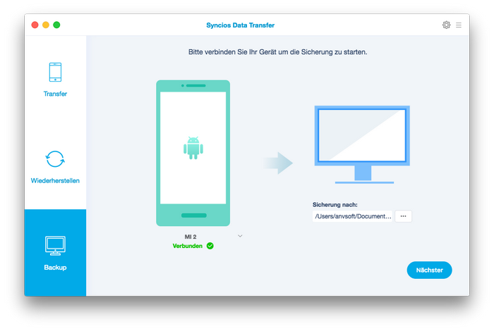 Backup samsung note 7 to mac